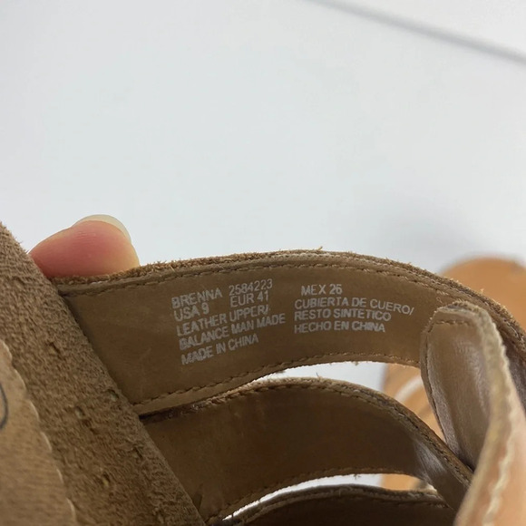 Dr Schols Brenna beige tan crochet woven platform heel slip on clog mules size 9 - Picture 11 of 11